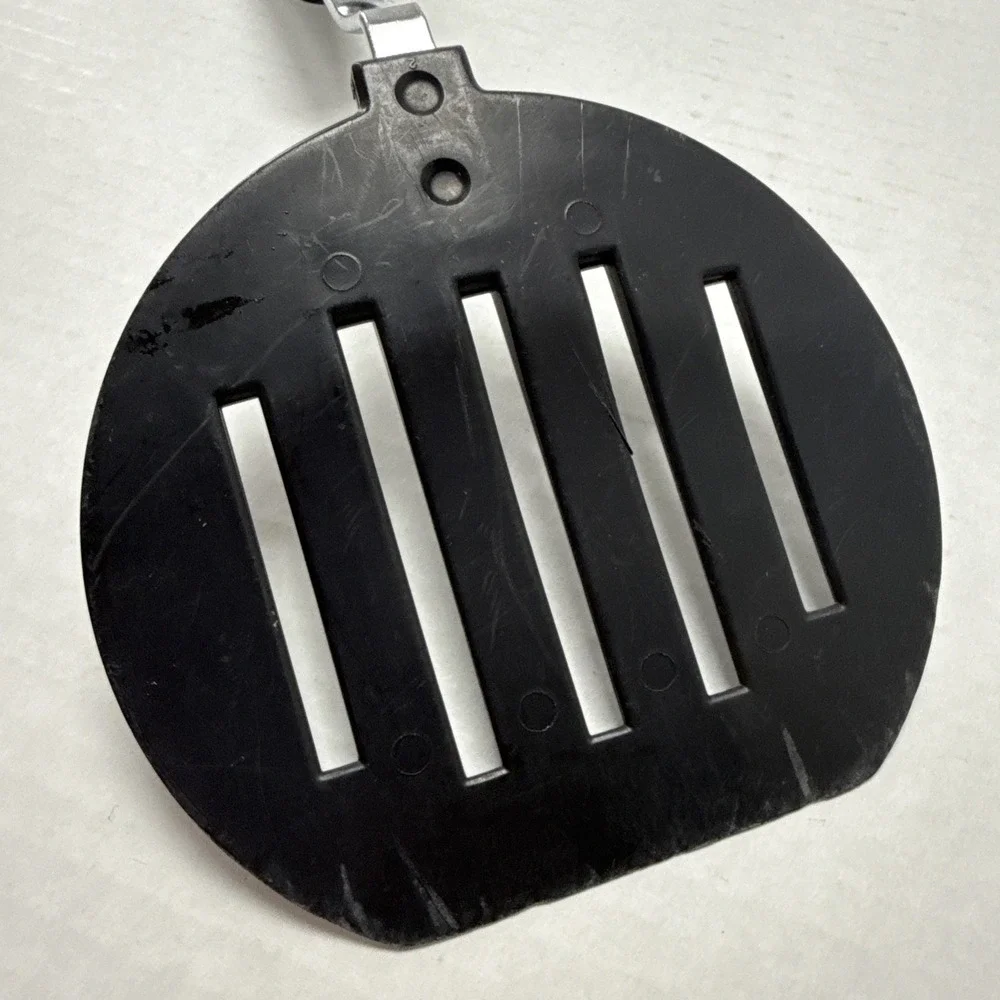 Vintage EKCO WIDE Slotted Spatula Turner Flipper Black Nylon Plastic Handle 10
